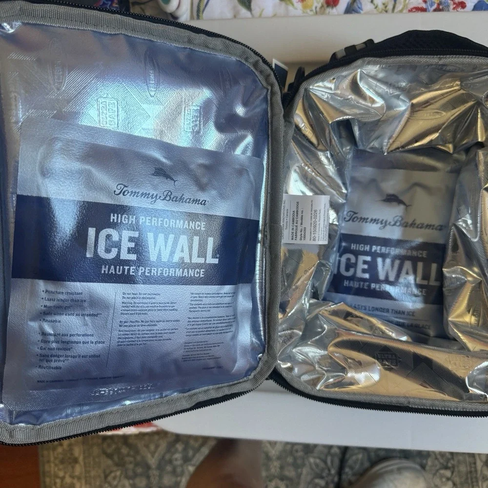 Tommy Bahama Expandable 5-Layer Lunch Pack Cooler, Zip Bag 2-Ice Wall Black Box